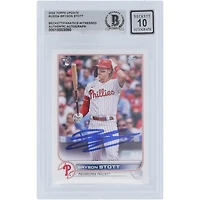 Bryson Stott Philadelphia Phillies Autographed 2022 Topps Update #US224 Beckett Fanatics Witnessed Authenticated 10 Rookie Card