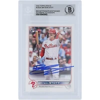 Bryson Stott Philadelphia Phillies Autographed 2022 Topps Update #US224 Beckett Fanatics Witnessed Authenticated Rookie Card