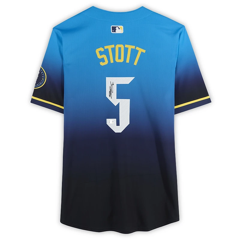 Maillot City Connect Limited bleu clair autographié par Bryson Stott des Phillies de Philadelphie