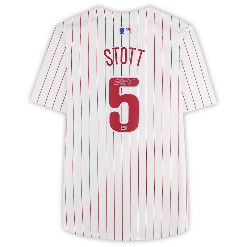 Maillot blanc Nike Limited autographié par Bryson Stott des Phillies de Philadelphie