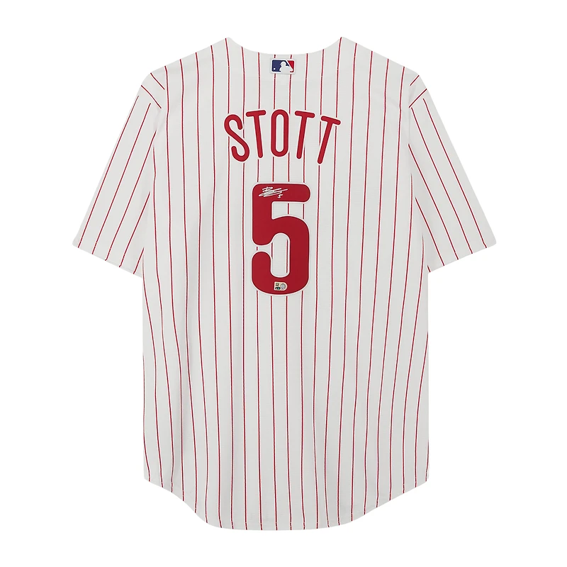 Maillot réplique blanc Nike autographié par Bryson Stott des Phillies de Philadelphie