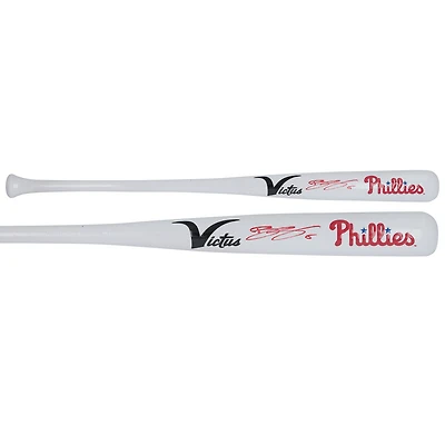 Bâton miniature Victus blanc autographié par Bryson Stott des Phillies de Philadelphie