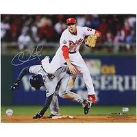 Chase Utley Philadelphia Phillies Autographed 16" x 20" Jump Throw Photograph