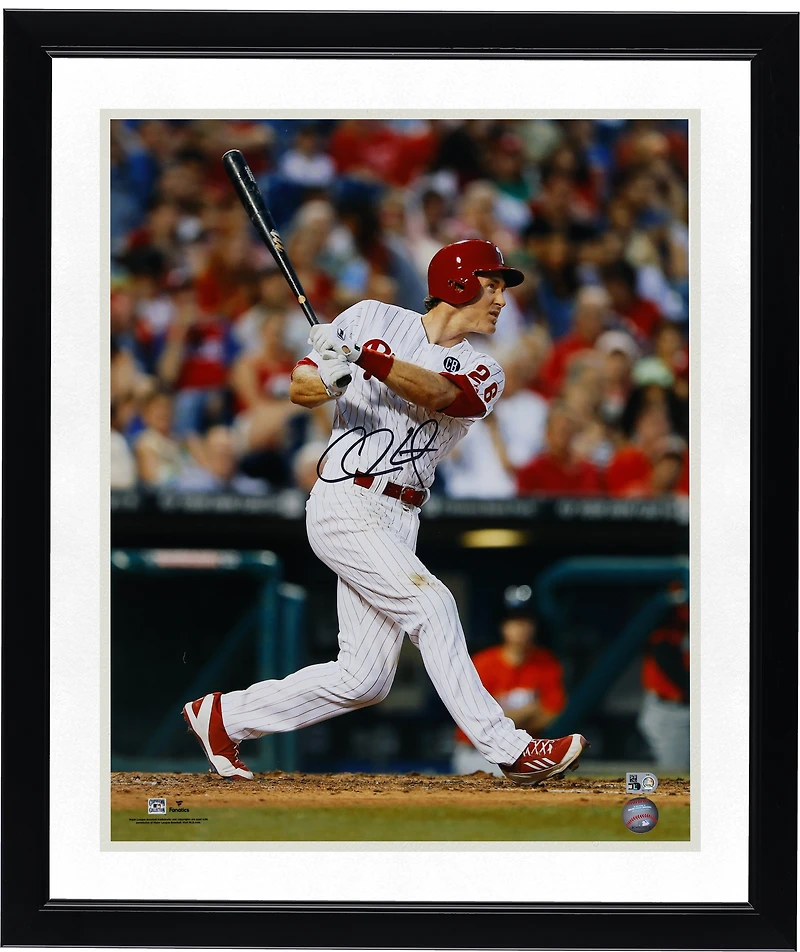 Photo blanche autographiée de Chase Utley (Philadelphia Phillies) - 40 x 50 cm