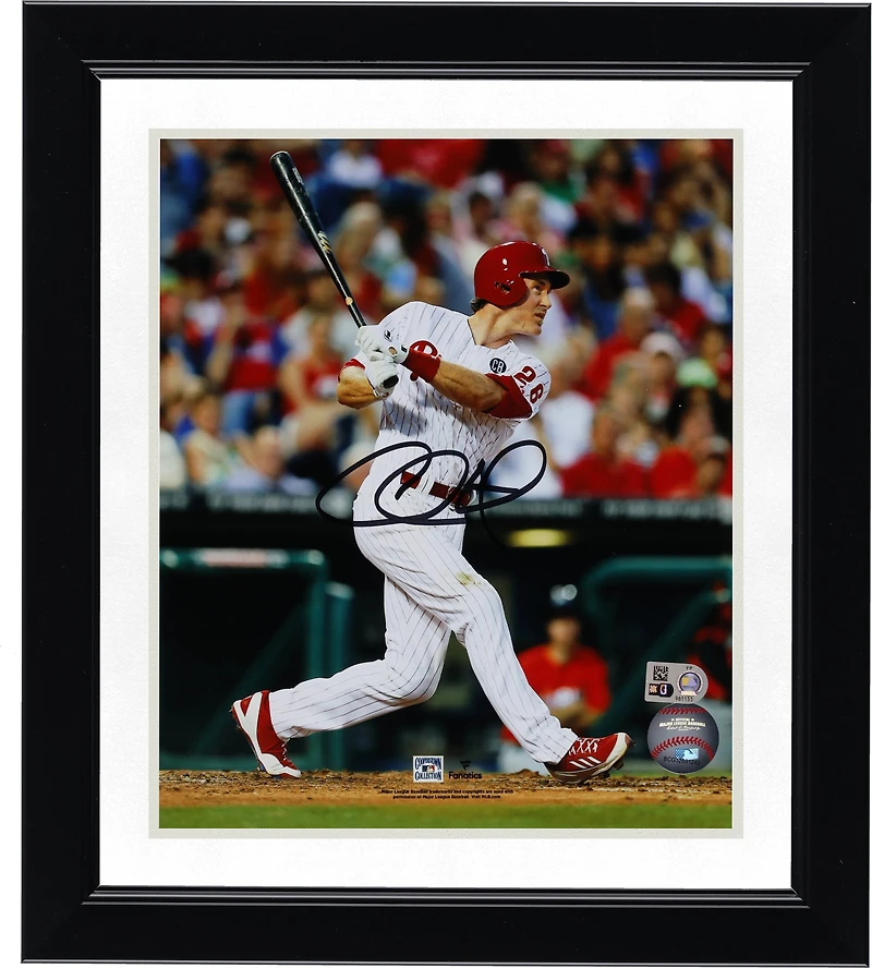 Chase Utley Philadelphia Phillies Autographed 8" x 10" White Swing Photograph