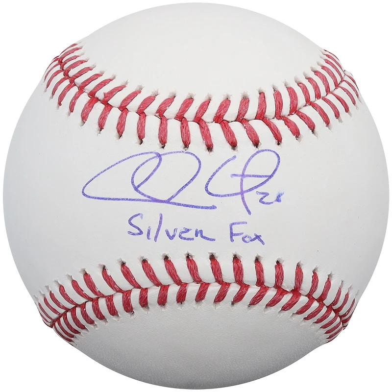 Chase Utley Philadelphia Phillies Autographed Baseball with "Silver Fox" Inscription