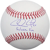 Chase Utley Philadelphia Phillies Autographed Baseball with "Silver Fox" Inscription