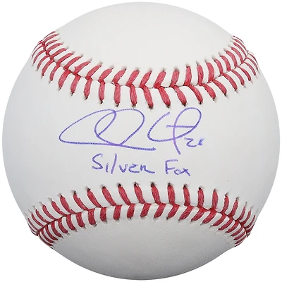 Chase Utley Philadelphia Phillies Autographed Baseball with "Silver Fox" Inscription
