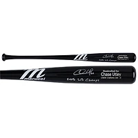 Batte de baseball Marucci autographiée par Chase Utley des Phillies de Philadelphie avec l'inscription « 2008 WS Champs »