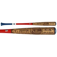 Chase Utley Philadelphia Phillies Autographed Pillbox Bat Company Mural Series Bat with "2008 WS Champs" Inscription