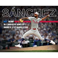 Cristopher Sanchez Philadelphia Phillies Unsigned 16" x 20" MLB Record 50 2/3 Consecutive Scoreless Innings by a Left-Handed Pitcher Photograph