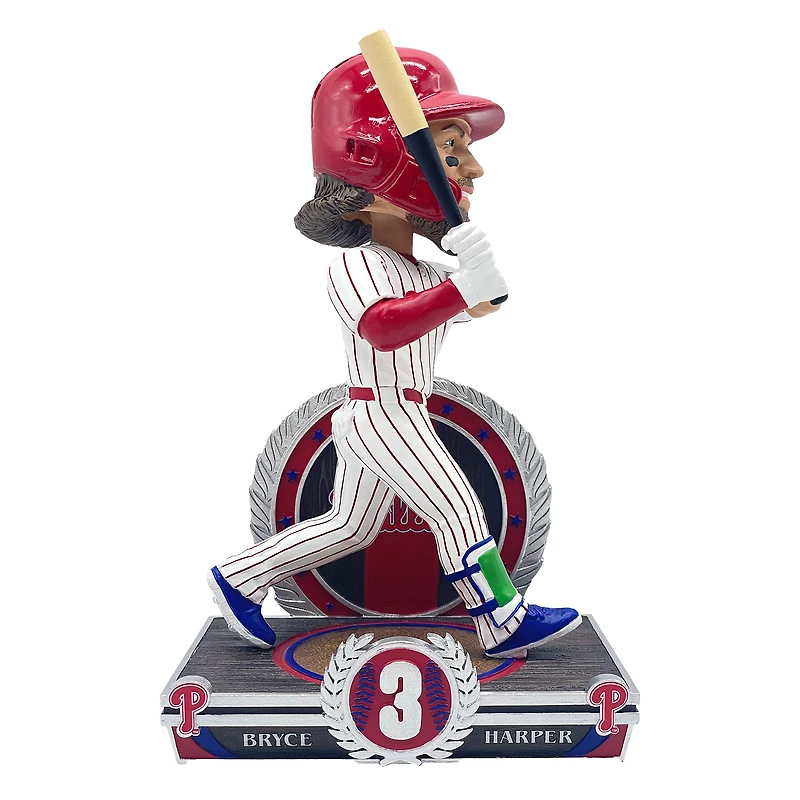 Figurine à tête branlante exclusive Elite Icon de 20 cm de FOCO Bryce Harper des Phillies de Philadelphie