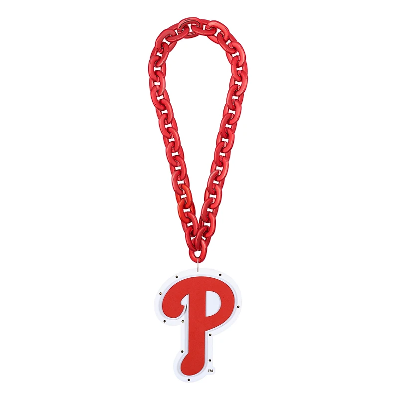 Chaîne de fans illuminée avec un grand logo des Phillies de Philadelphie