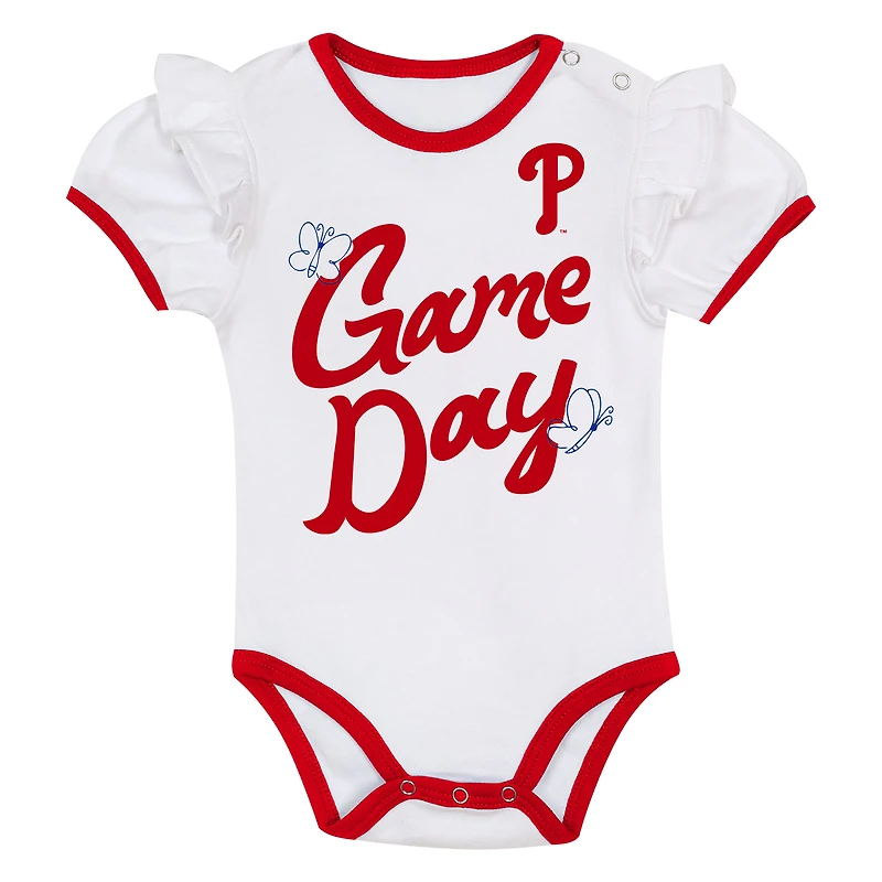 Girls Infant Outerstuff Philadelphia Phillies Bodysuit, Headband & Skirt Set