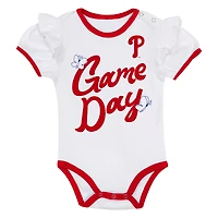 Girls Infant Outerstuff Philadelphia Phillies Bodysuit, Headband & Skirt Set