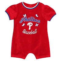 Combinaison à remontoir Outerstuff rouge Philadelphia Phillies pour bébé fille