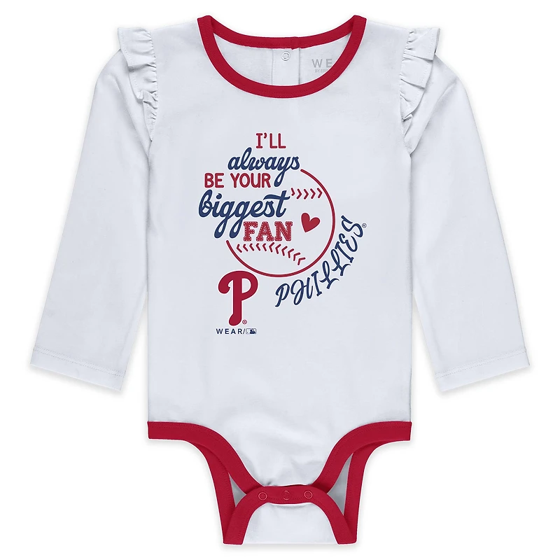 Ensemble tutu trois pièces pour nouveau-nés et nourrissons par Erin Andrews Philadelphia Phillies