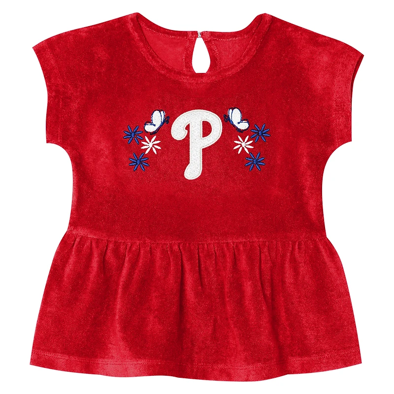 Girls Toddler Outerstuff Red Philadelphia Phillies Hop Base Fashion T-Shirt & Shorts Set