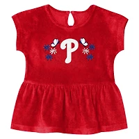 Girls Toddler Outerstuff  Red Philadelphia Phillies Hop Base Fashion T-Shirt & Shorts Set