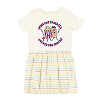 Girls Toddler Soft as a Grape White Philadelphia Phillies Snack Dress