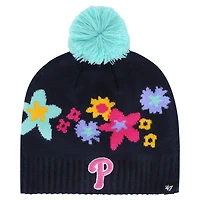 Girls Youth '47 Navy Philadelphia Phillies Buttercup Knit Beanie with Pom