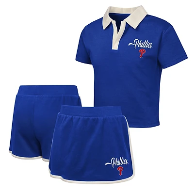 Ensemble polo et jupe-short Johnny pour jeunes filles des Royal Philadelphia Phillies
