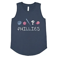 Débardeur bleu marine Philadelphia Phillies Americana pour jeunes filles