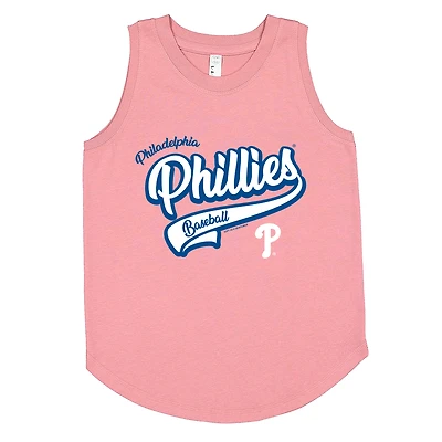 Débardeur rose doux comme un raisin pour filles des Philadelphia Phillies