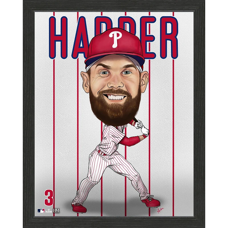 Highland Mint Bryce Harper Philadelphia Phillies 12" x 15" Dynamo - Framed Photo
