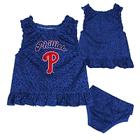 Ensemble robe et bloomer bleus pour bébé des Philadelphia Phillies Playground