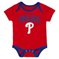 Infant Outerstuff Philadelphia Phillies All Day Play Three-Piece Bodysuit Set