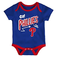Infant Outerstuff Philadelphia Phillies All Day Play Three-Piece Bodysuit Set