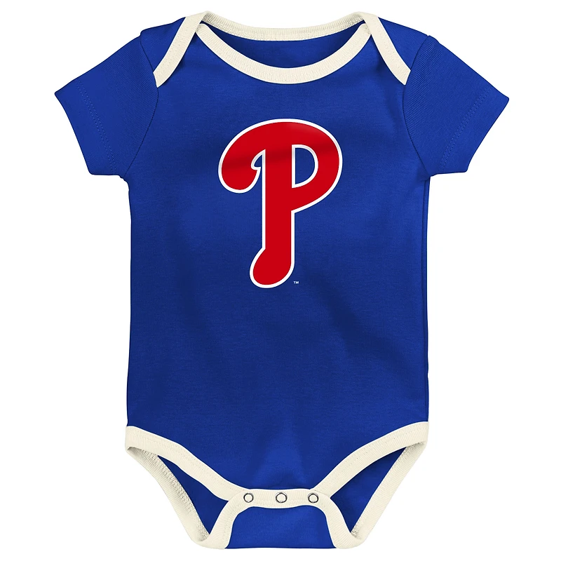 Infant Outerstuff Philadelphia Phillies Home Team 3-Pack Bodysuit Set