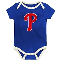Infant Outerstuff  Philadelphia Phillies Home Team 3-Pack Bodysuit Set