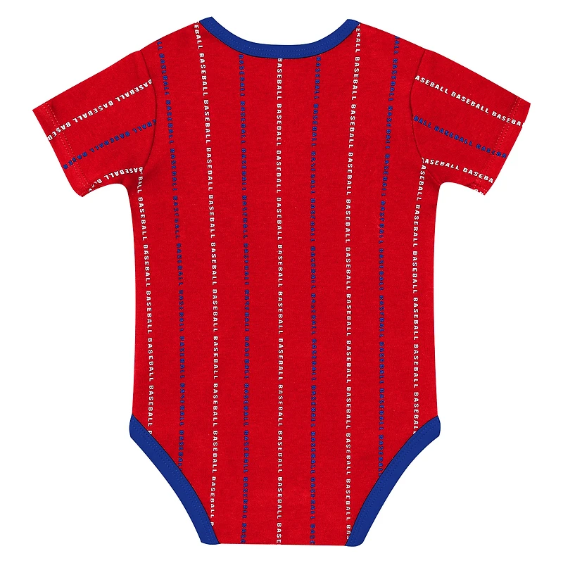 Infant Outerstuff White/Red Philadelphia Phillies Lead Run Diaper Cover Bodysuit & Shorts Set
