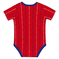 Infant Outerstuff  White/Red Philadelphia Phillies Lead Run Diaper Cover Bodysuit & Shorts Set