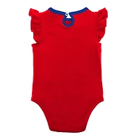 Lot de deux cache-couches Little Fan des Phillies Philadelphie rouge/gris chiné pour bébé