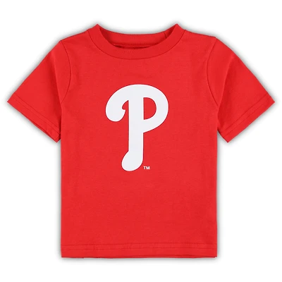 T-shirt rouge à logo principal de l'équipe des Phillies Philadelphie pour bébé