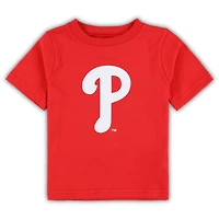 T-shirt rouge à logo principal de l'équipe des Phillies Philadelphie pour bébé