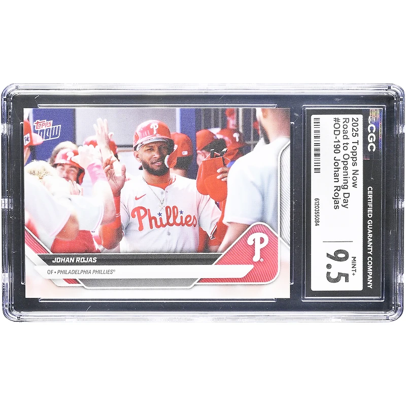 Johan Rojas Philadelphia Phillies 2025 Topps Now Road to Opening Day #OD-190 CGC Authenticated 9.5 Card