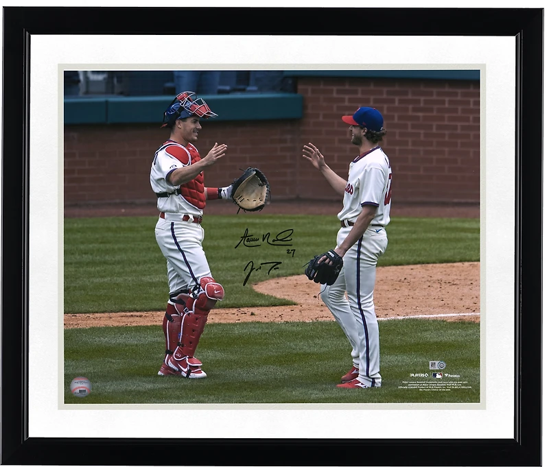 J.T. Realmuto & Aaron Nola Philadelphia Phillies Autographed 16" x 20" High Five Photograph