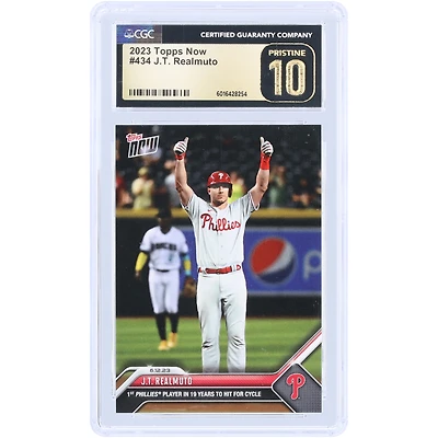 V106832 Phils J.T. Realmuto Philadelphia Phillies 2023 Topps maintenant 1er joueur des Phillies en 19 ans à frapper pour le cycle #434 CGC authentifié Pristine 10 Card J.T. Realmuto UNS TPP TRADING CARDS 45664 COLTRC CC01BB1567 #107