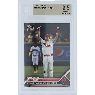 J.T. Realmuto Philadelphia Phillies 2023 Topps Now Hit for Cycle #434 BGS Authenticated 9.5 Card 