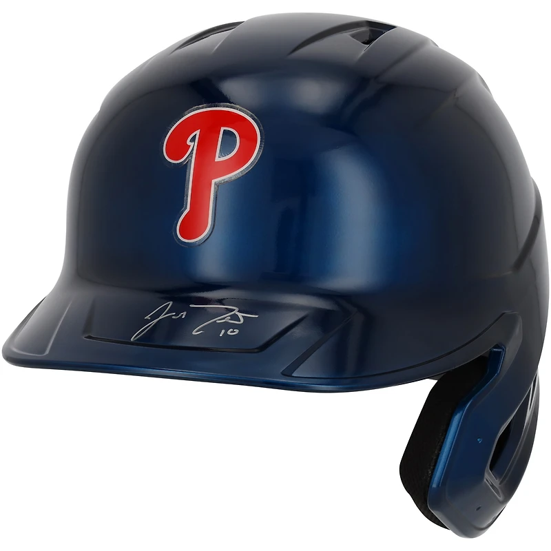 Casque de frappeur Rawlings Mach Pro chromé autographié par J.T. Realmuto des Philadelphia Phillies - Exclusivité Fanatics