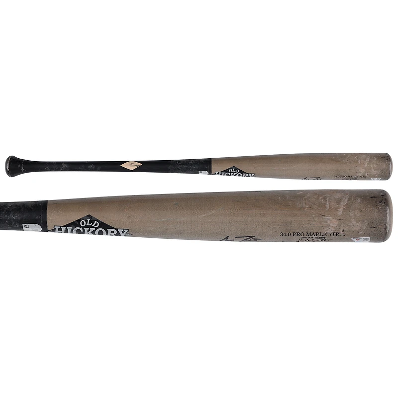 J.T. Realmuto Philadelphia Phillies Autographed Game-Used Gray/Black Old Hickory Broken Bat from the MLB Season