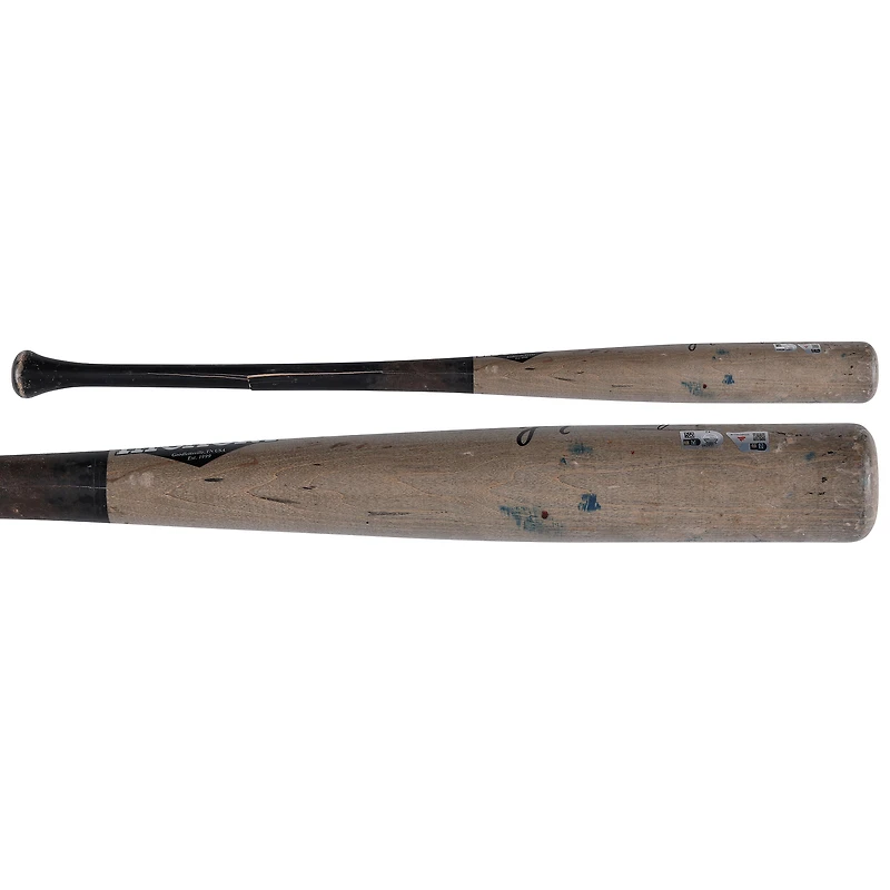 J.T. Realmuto Philadelphia Phillies Autographed Game-Used Gray/Black Old Hickory Broken Bat vs. Detroit Tigers on August 1, 2025