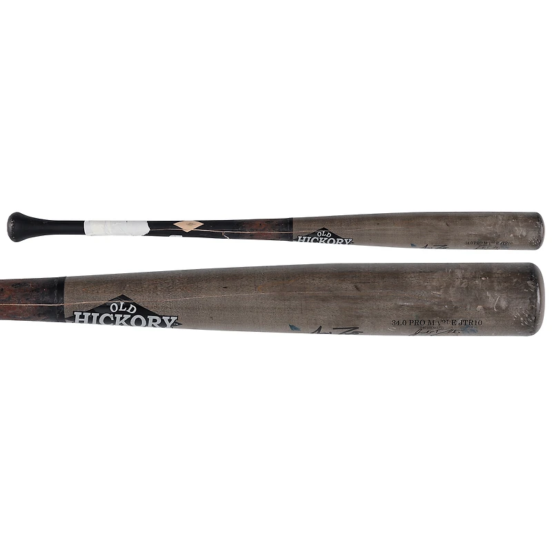 J.T. Realmuto Philadelphia Phillies Autographed Game-Used Gray/Black Old Hickory Broken Bat vs. New York Mets on June 9, 2024