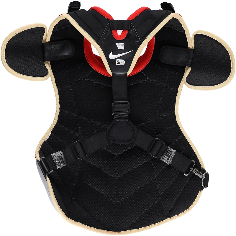 J.T. Realmuto Philadelphia Phillies Autographed Game-Used Gray/Red Nike Chest Protector from the 2025 MLB Season - NF70450484