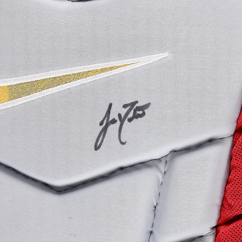 J.T. Realmuto Philadelphia Phillies Autographed Game-Used Gray/Red Nike Chest Protector from the 2025 MLB Season - NF70450484