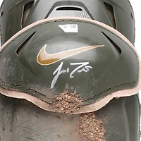 J.T. Realmuto Philadelphia Phillies Autographed Game-Used Green Nike Shin Guards vs. Washington Nationals on May 18, 2024 - Armed Forces Day